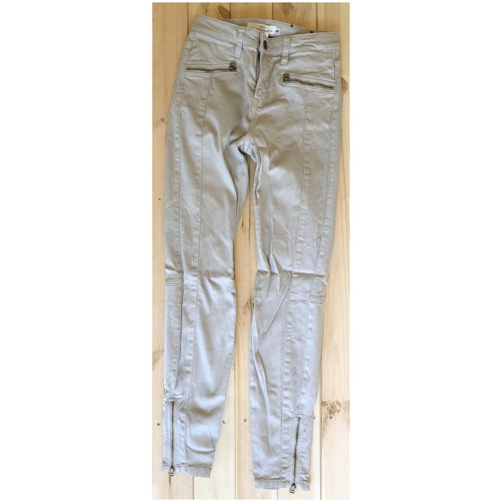 H&M Hi Rise Skinny Ankle Pocket Zipper Pants Sz4